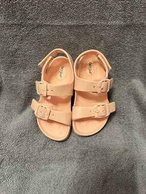 Cat & Jack Peach Pink Girls' Double Buckle Sandals